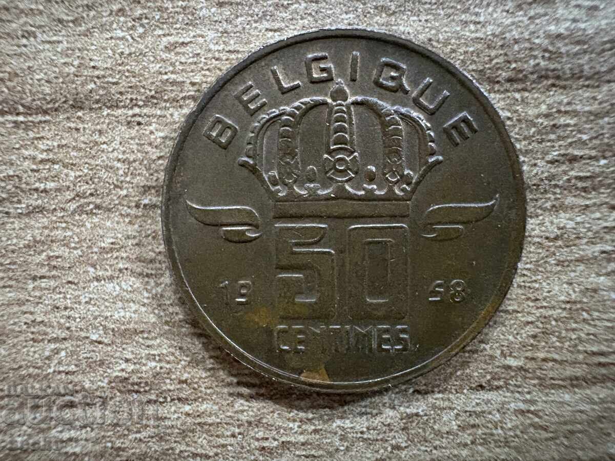 Βέλγιο - 50 λεπτά (1958) - BELGIQUE Βέλγιο - 50 λεπτά (1958) - BELGIQUE