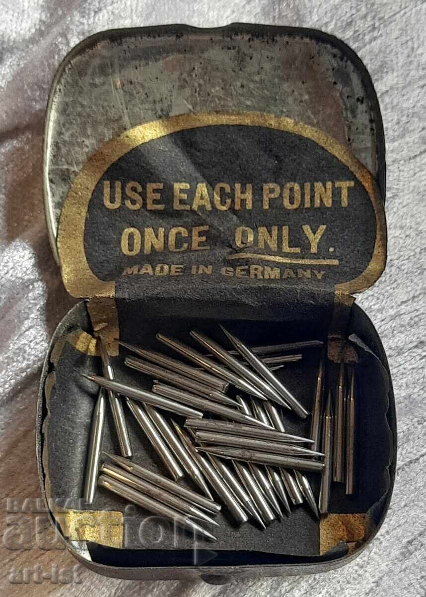 Metal box with LYRAPHONE phonograph needles with price € 31.00 | 60.63 BGN