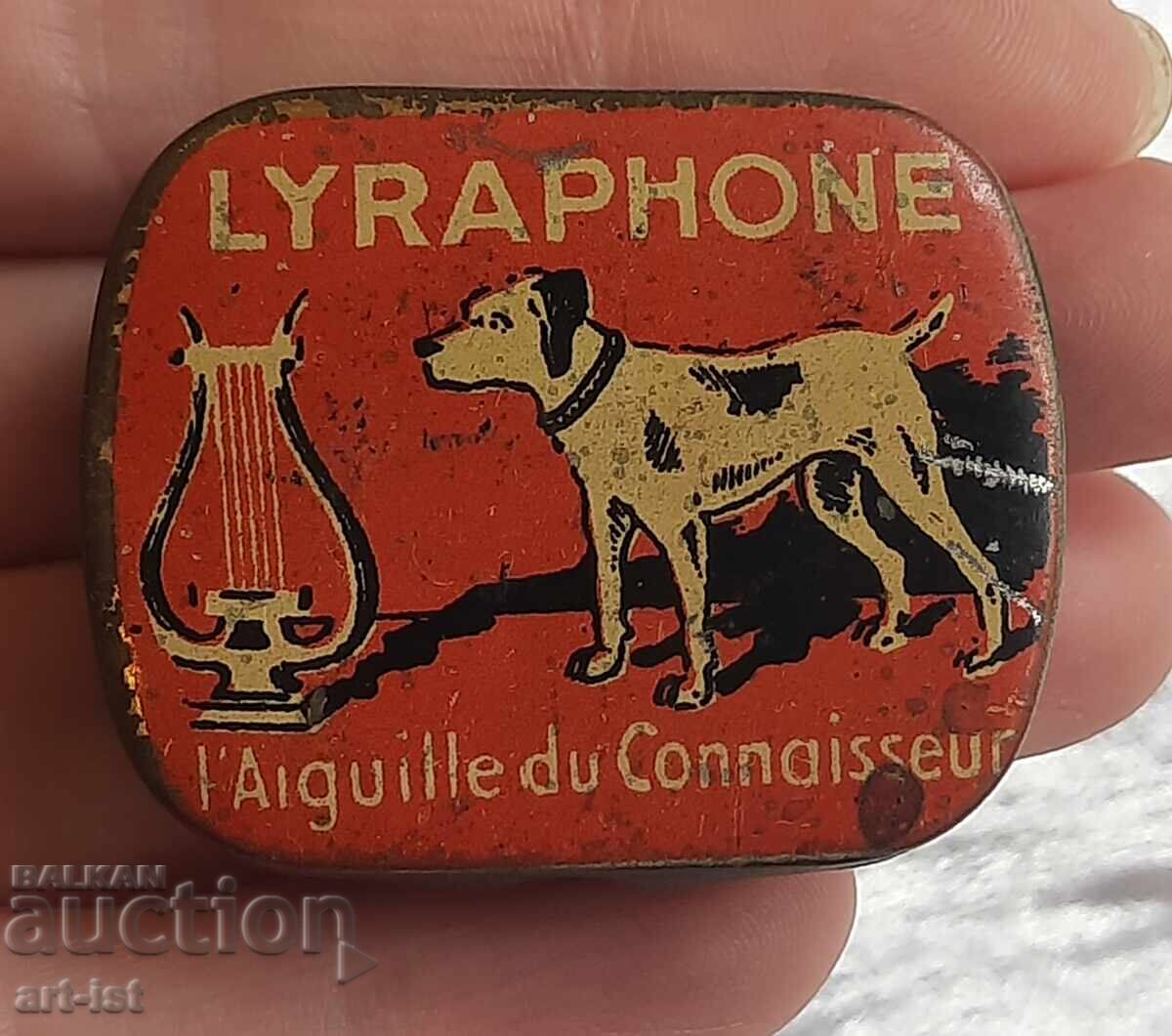 Delivery of Metal box with LYRAPHONE phonograph needles Delivery of Metal box with LYRAPHONE phonograph needles