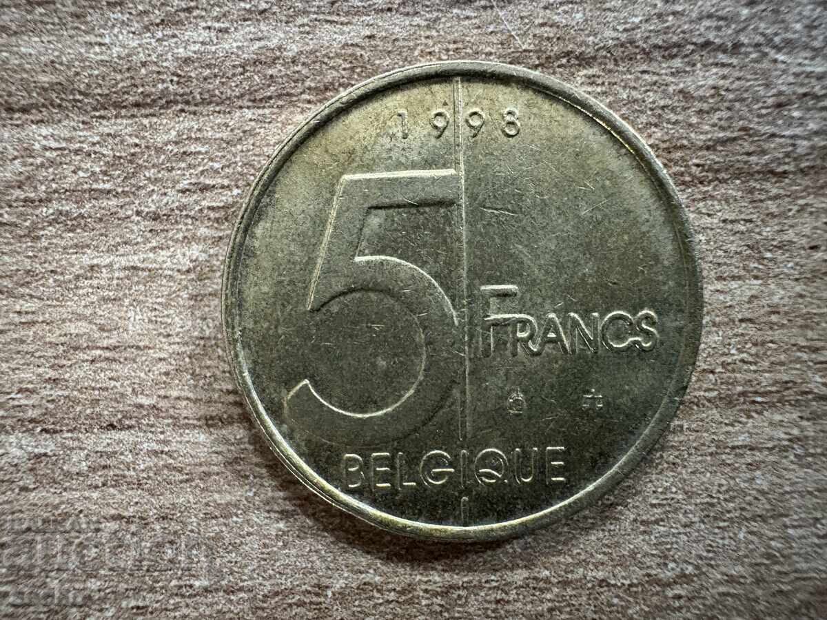 Belgium - 5 Francs (1998) - BELGIQUE