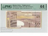 Macau China 20 Patacas Înlocuire 2020 Pick 126a PMG 67