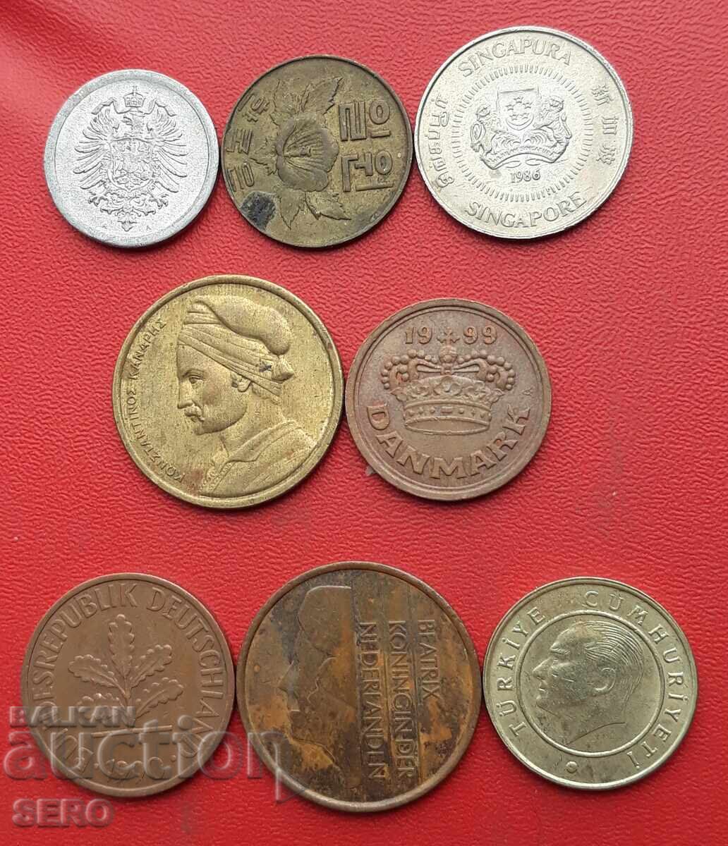 Mixed lot of 8 coins with price 1.01 BGN | € 0.52 Mixed lot of 8 coins with price 1.01 BGN | € 0.52