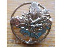 Vechi insignă germană cu frunze de stejar - aurire