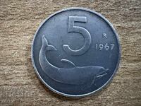 Ιταλία - 5 λιρες (1967)