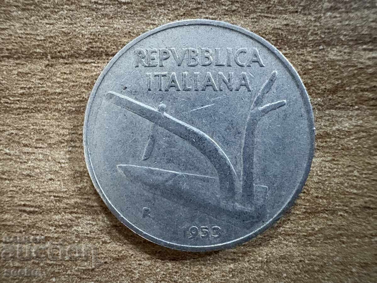 Italy - 10 Lire (1953) with price 0.25 BGN | € 0.13