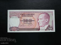 TURKEY 100 LIRA 1970/84 NEW UNC