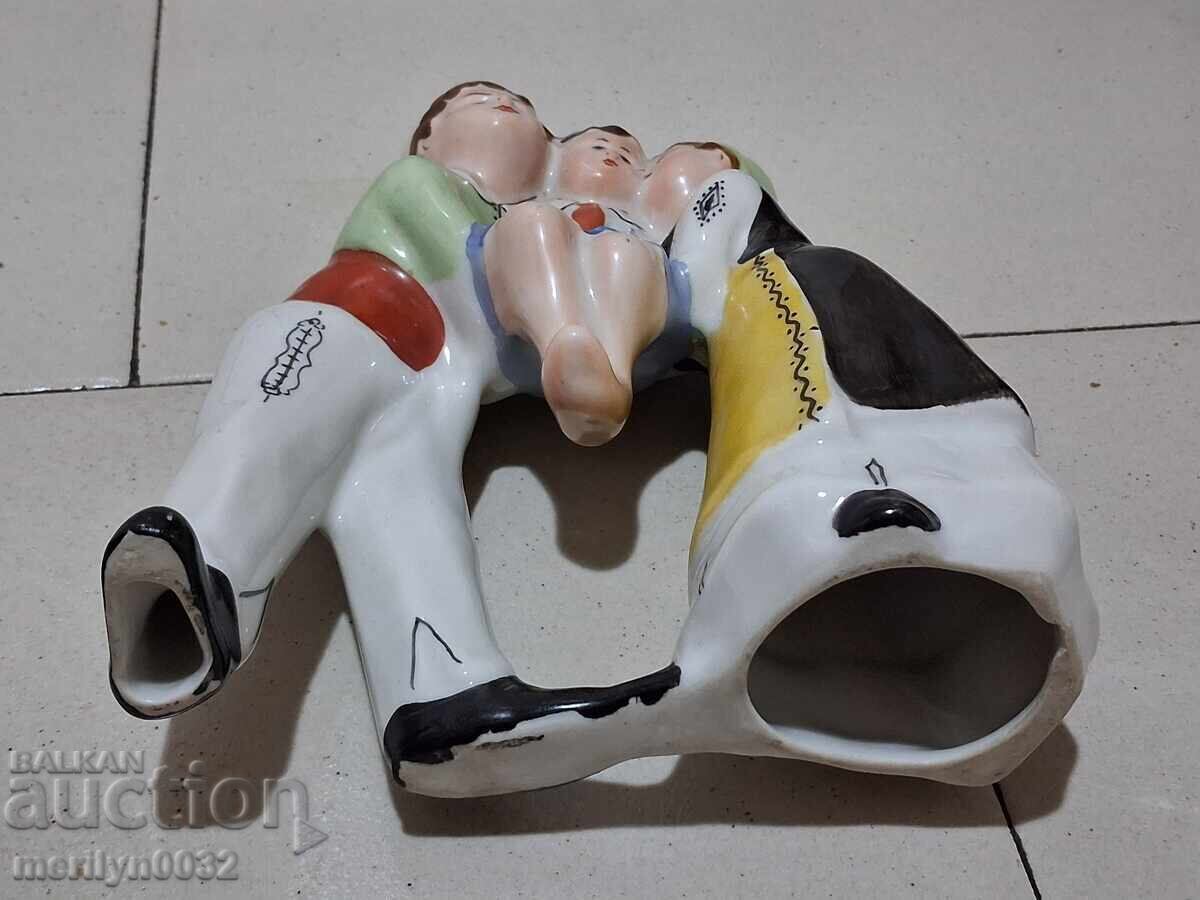 Figurină de porțelan bulgărească "Mama frământă, tata aduce" - statuetă - 6 Figurină de porțelan bulgărească "Mama frământă, tata aduce" - statuetă - 6