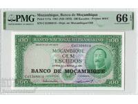 Mozambic 100 Escudos 1961 Pick 117a PMG Gem UNC 66 EPQ