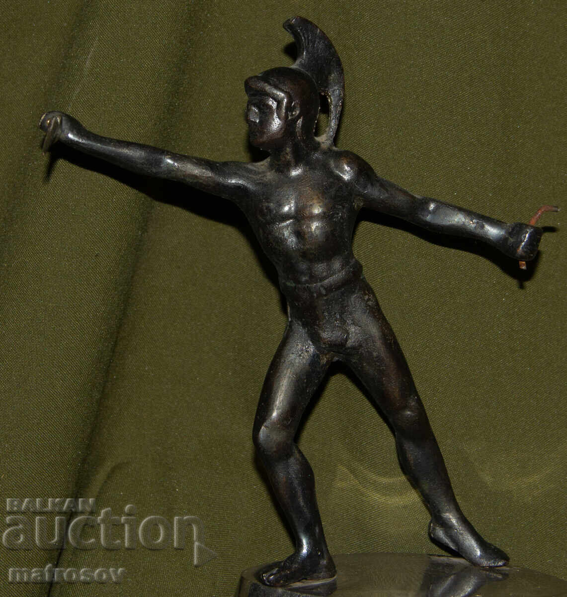 Δημοπρασία Χάλκινη φιγούρα ελληνικής μυθολογίας πολεμιστής