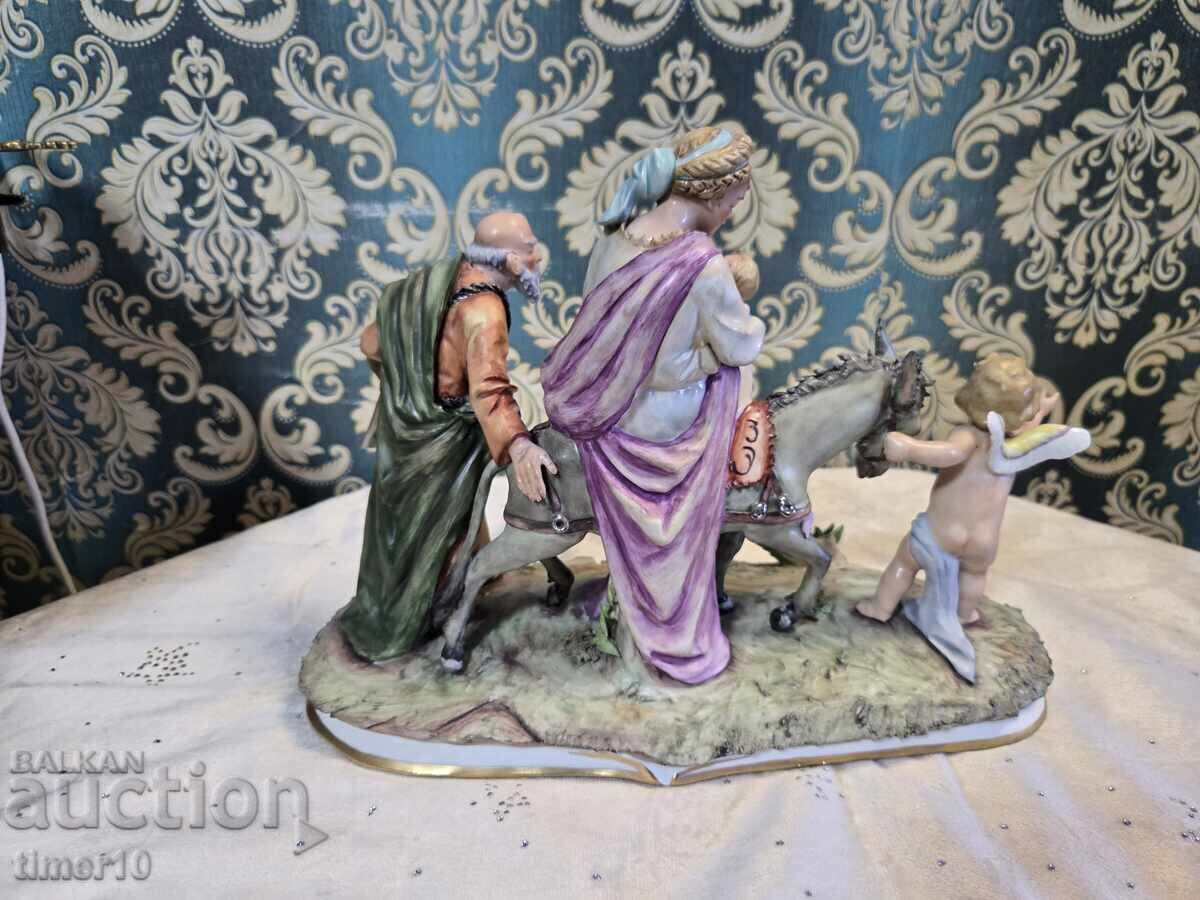 Δημοπρασία Σίτσεντορφ πορσελάνινο ειδώλιο "Η Φυγή στην Αίγυπτο" αντίκα