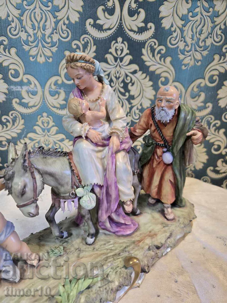 Σίτσεντορφ πορσελάνινο ειδώλιο "Η Φυγή στην Αίγυπτο" αντίκα - 6