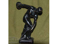 Αυθεντική μεταλλική φιγούρα γλυπτό δισκοβόλος