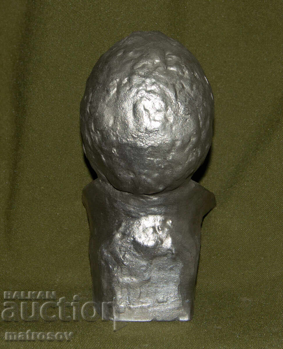 Metal sculpture bust Russia USSR Alexander Pushkin - 5