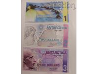 Λοτ 6 πολυμερικά φανταστικά χαρτονομίσματα Ανταρκτικής