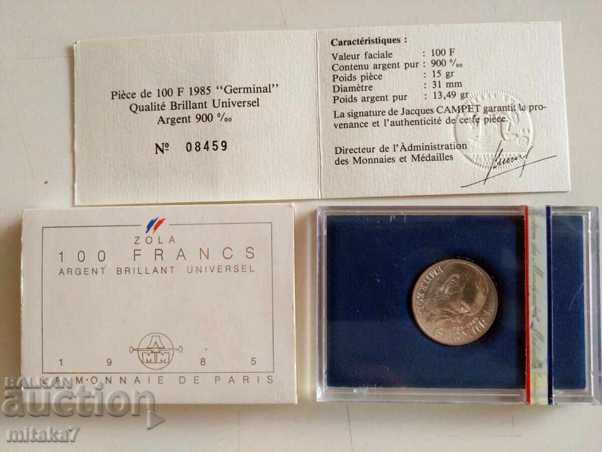 100 франка1985 година, Франция