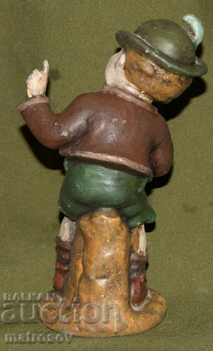 Original metal sculpture of a boy in Bavarian costume - 5
