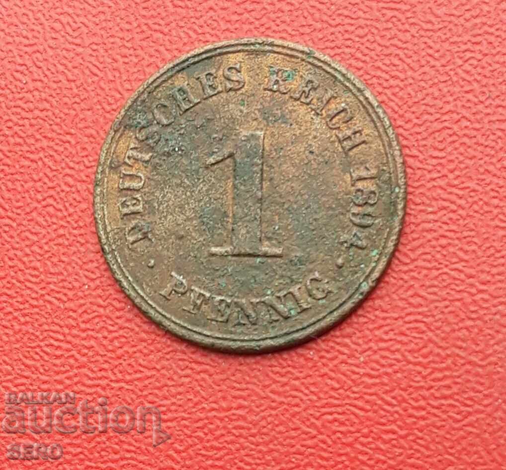 Germany-1 pfennig 1894 A-Berlin Germany-1 pfennig 1894 A-Berlin
