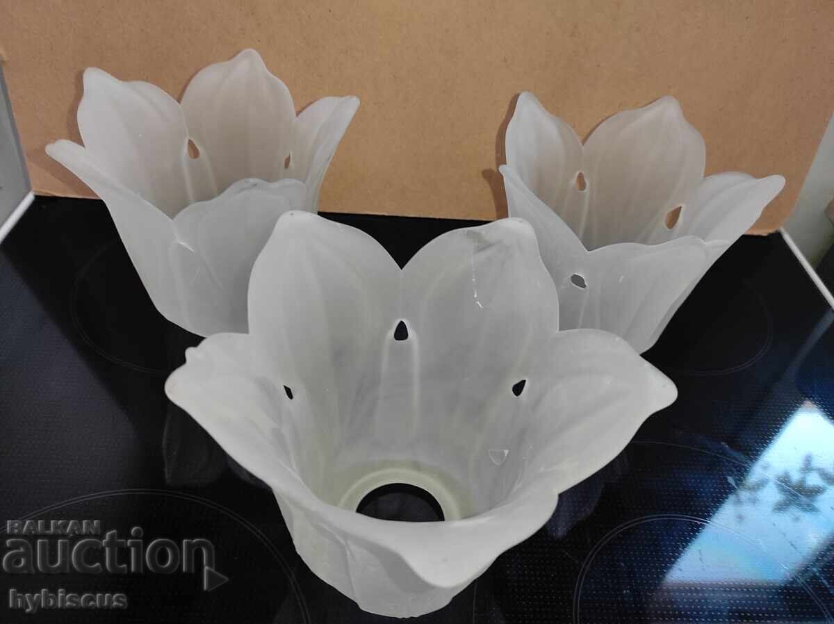 3 Art Deco Glass Lampshades with price € 9.00 | 17.60 BGN