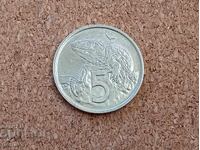 Нова Зеландия 5 цента 1975 г.