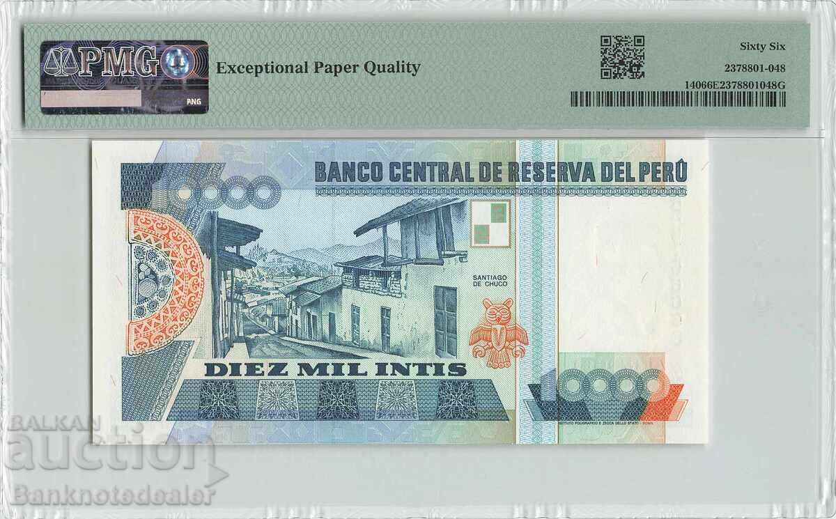 Peru 10.000 Intis 1988 Pick 140 PMG Gem UNC 66 EPQ cu preț 85.00 BGN | € 43.46