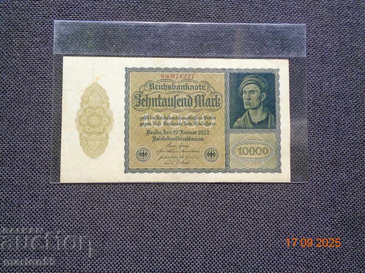 10 000 μάρκα 1922g- ΑΡΙΣΤΗ 10 000 μάρκα 1922g- ΑΡΙΣΤΗ