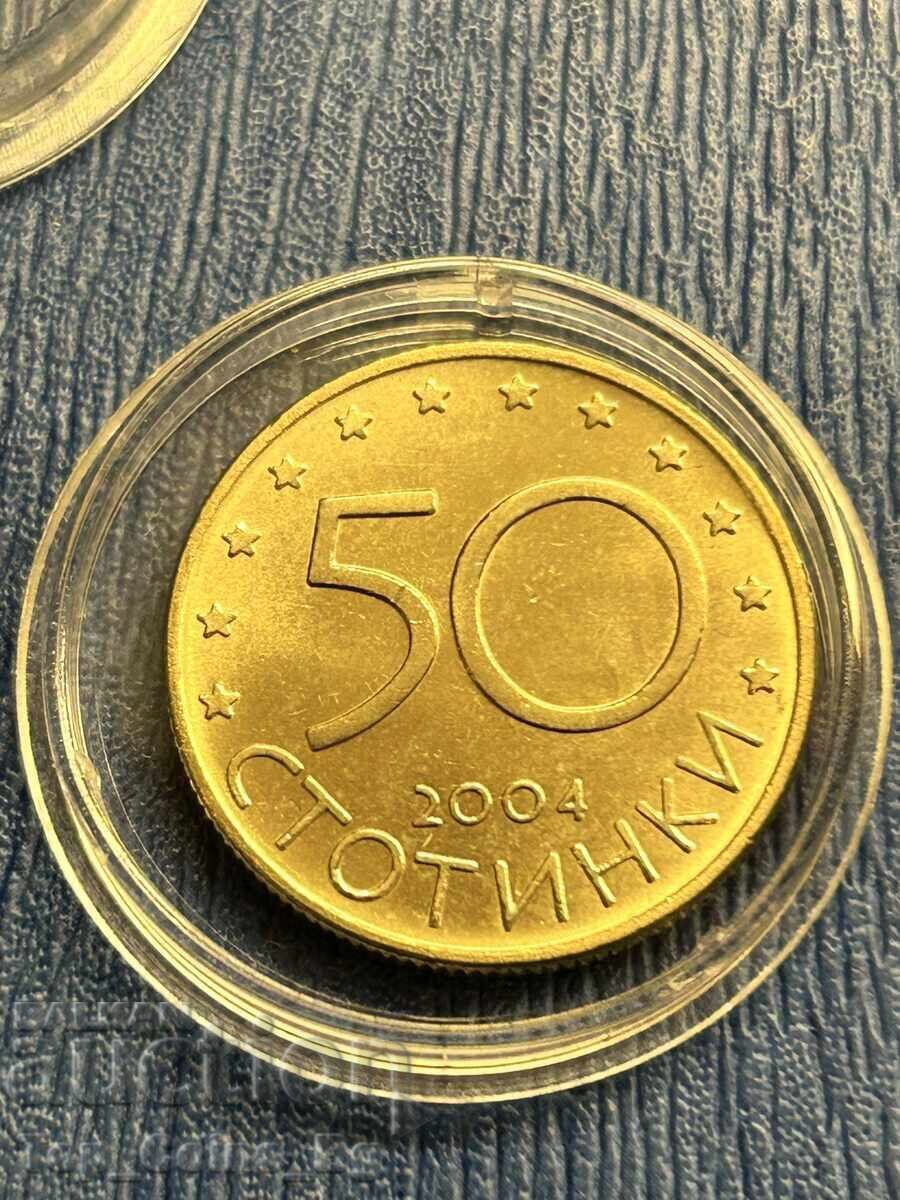 50 stotinki 2004 UNC Bulgaria in NATO 1