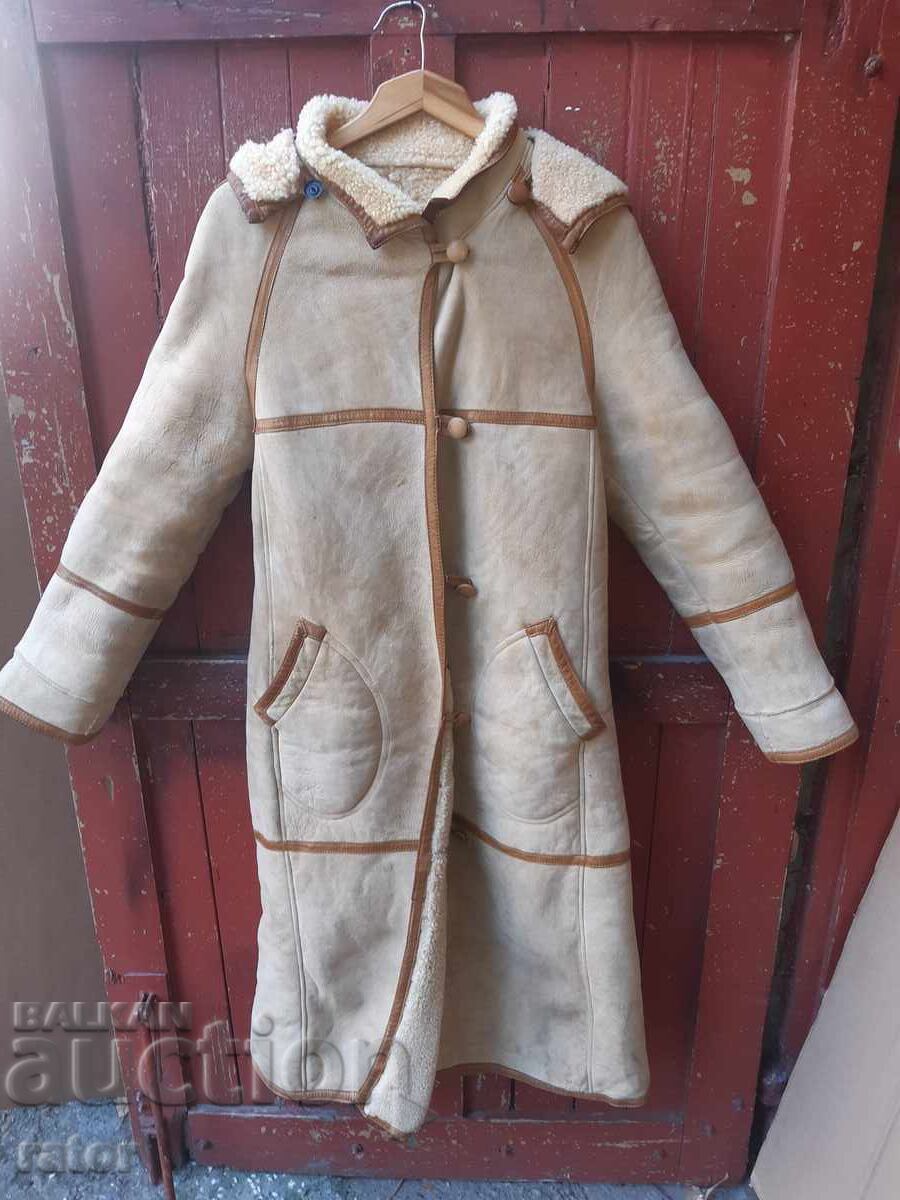 Beautiful stylish women's coat - lambskin