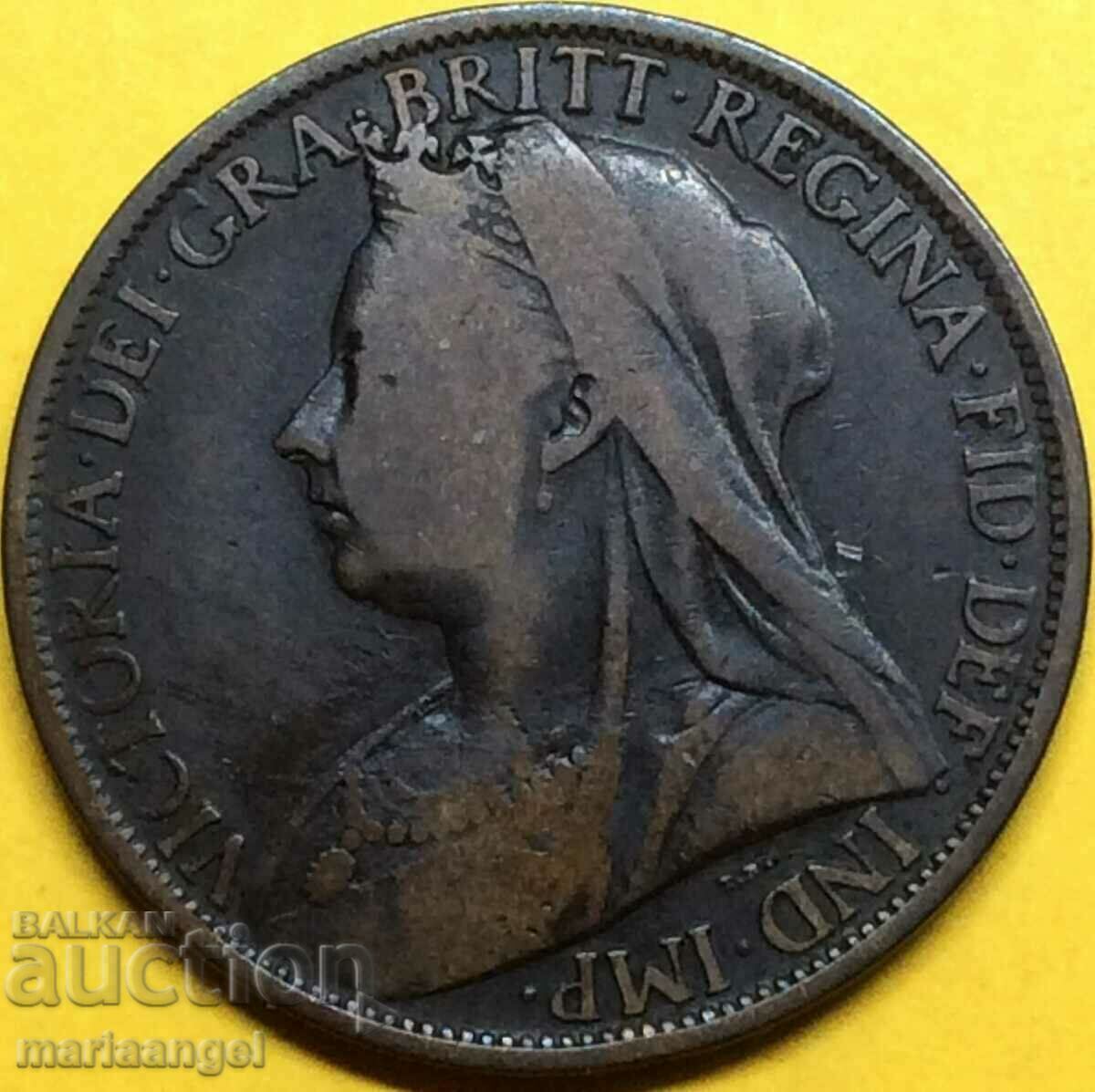 Аукцион Великобритания 1 пени 1899 Виктория 30мм бронз Аукцион Великобритания 1 пени 1899 Виктория 30мм бронз