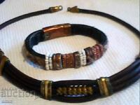 Beautiful old set: necklace, 2 bracelets