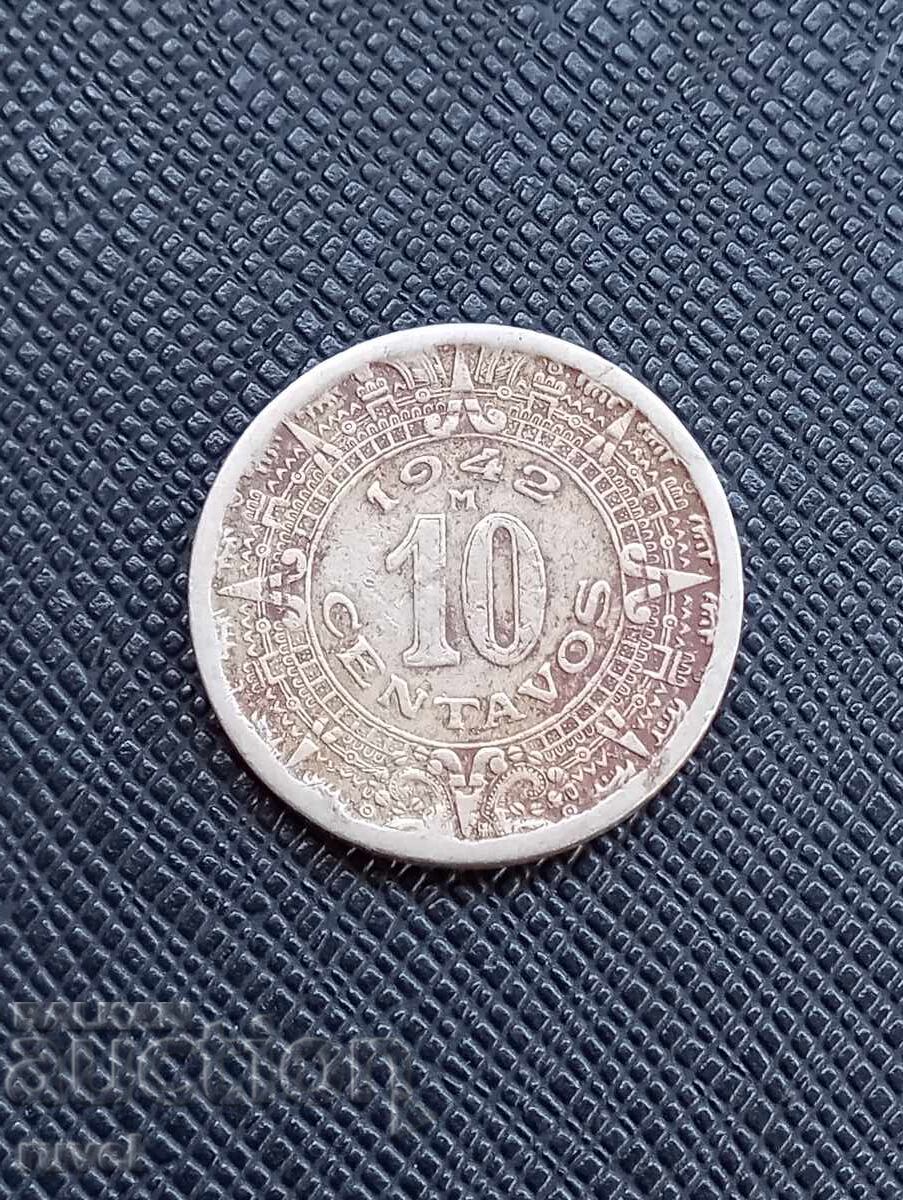 Μεξικό 10 σεντάβος 1942 g