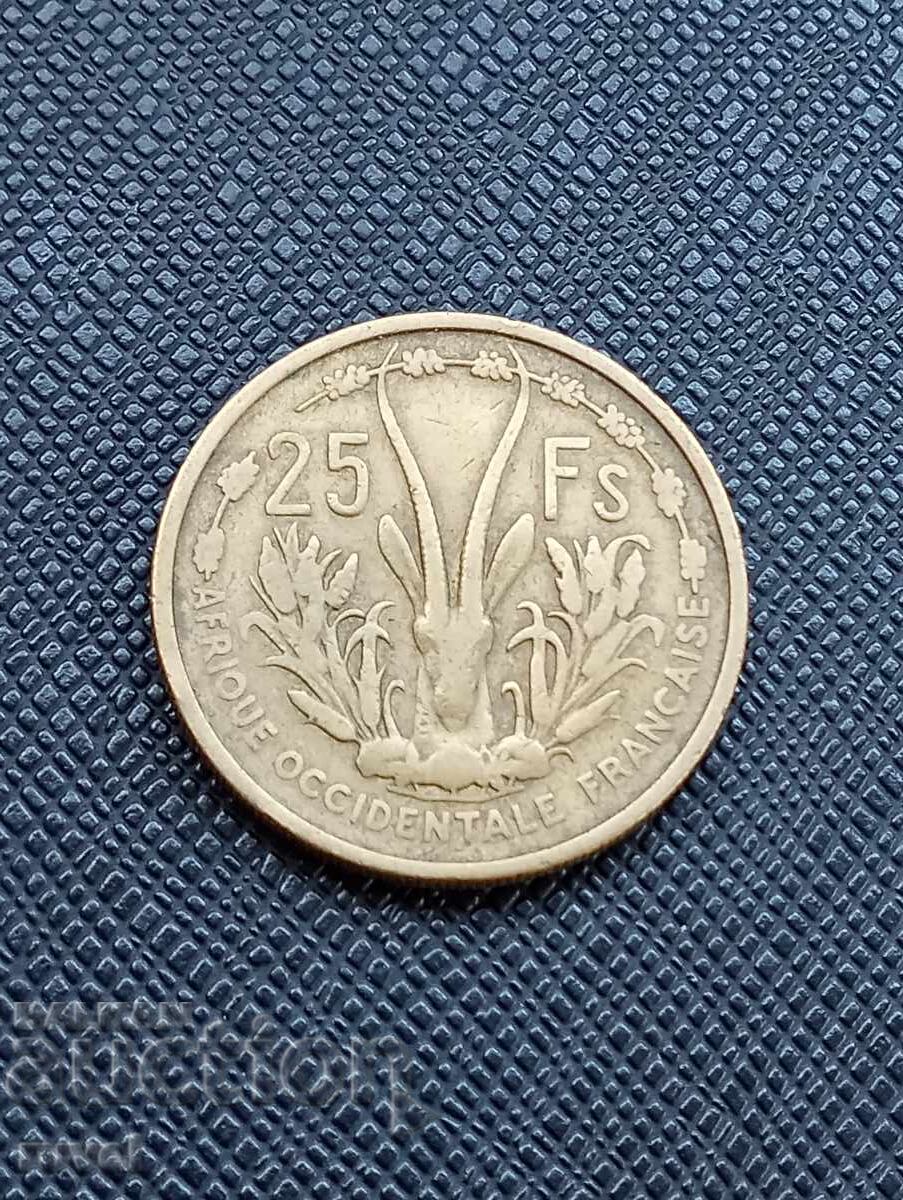 Френска Западна Африка, 25 франка 1956 г.
