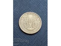 Africa de Vest Franceză, 25 franci 1956