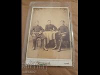 Снимка картон фотография Княжески Офицер 1885 г. Карастоянов