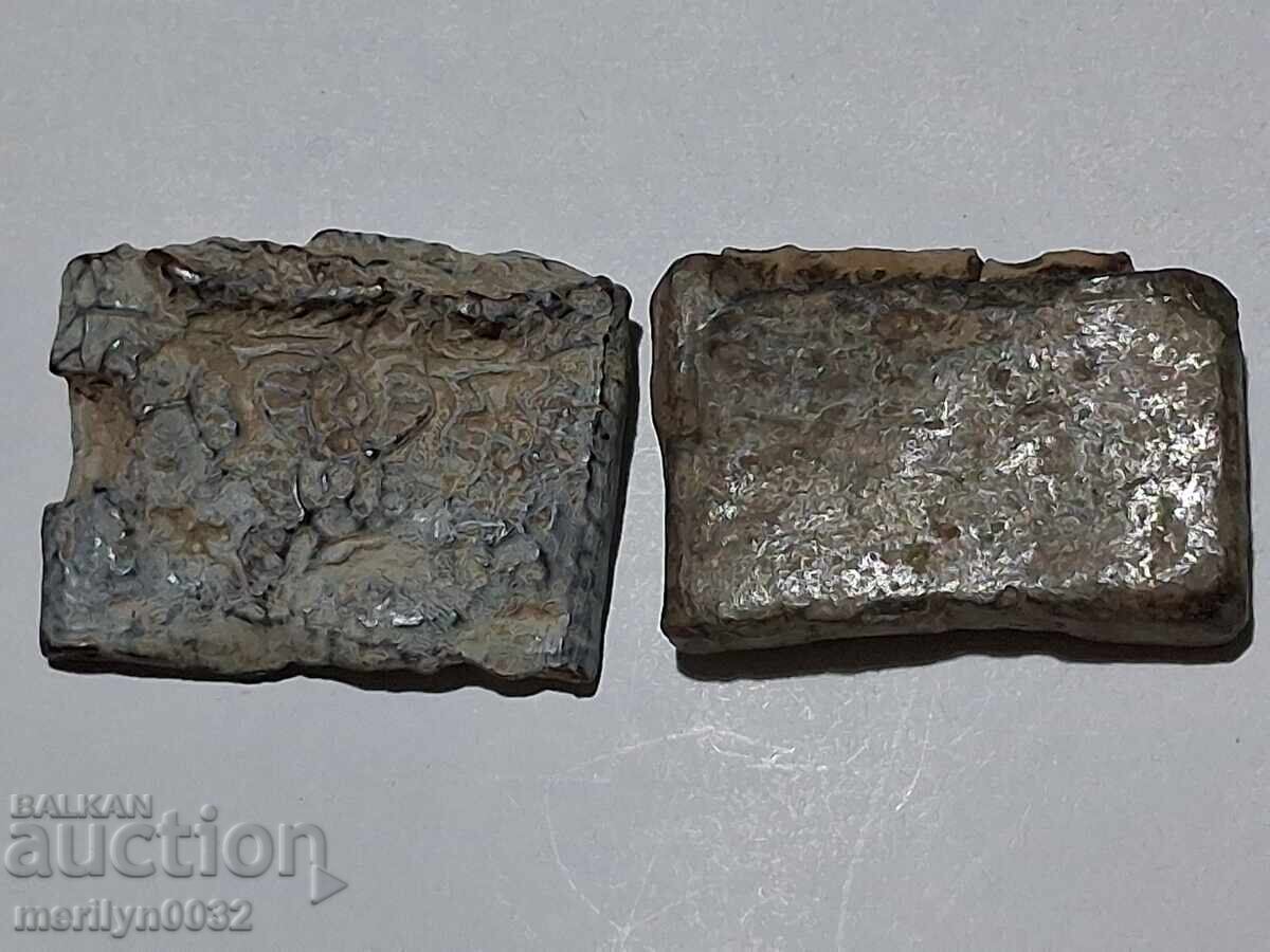 Livrarea 2 buc Cremene cu cămașă de plumb pentru pușcă de fortăreață, secolul al XVIII-lea