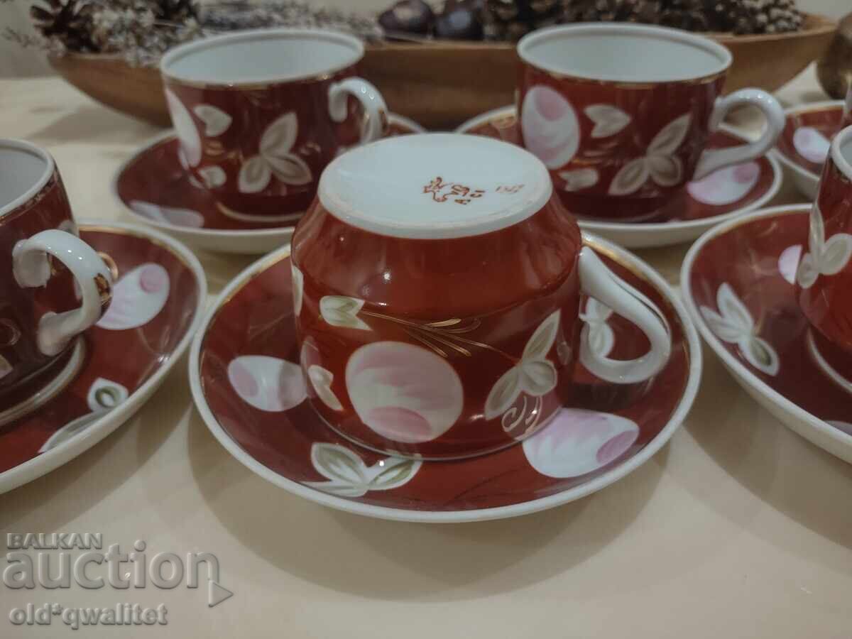 Доставка на Руски порцелан, ръчно рисуван, сервиз, маркиран