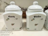 Porțelan german vechi, cutii pentru condimente