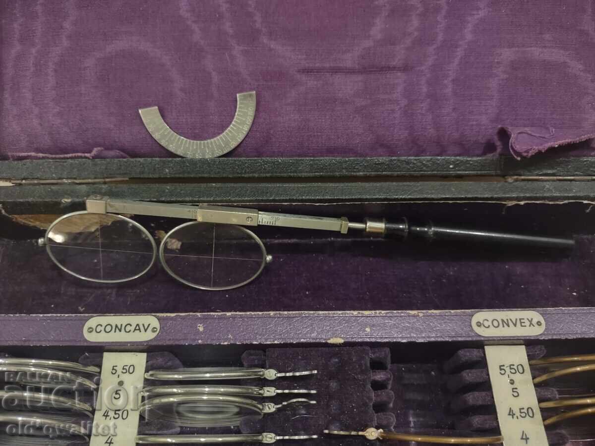 Доставка на ♛ Стар колекционерски комплект от очна практика, оптика Доставка на ♛ Стар колекционерски комплект от очна практика, оптика