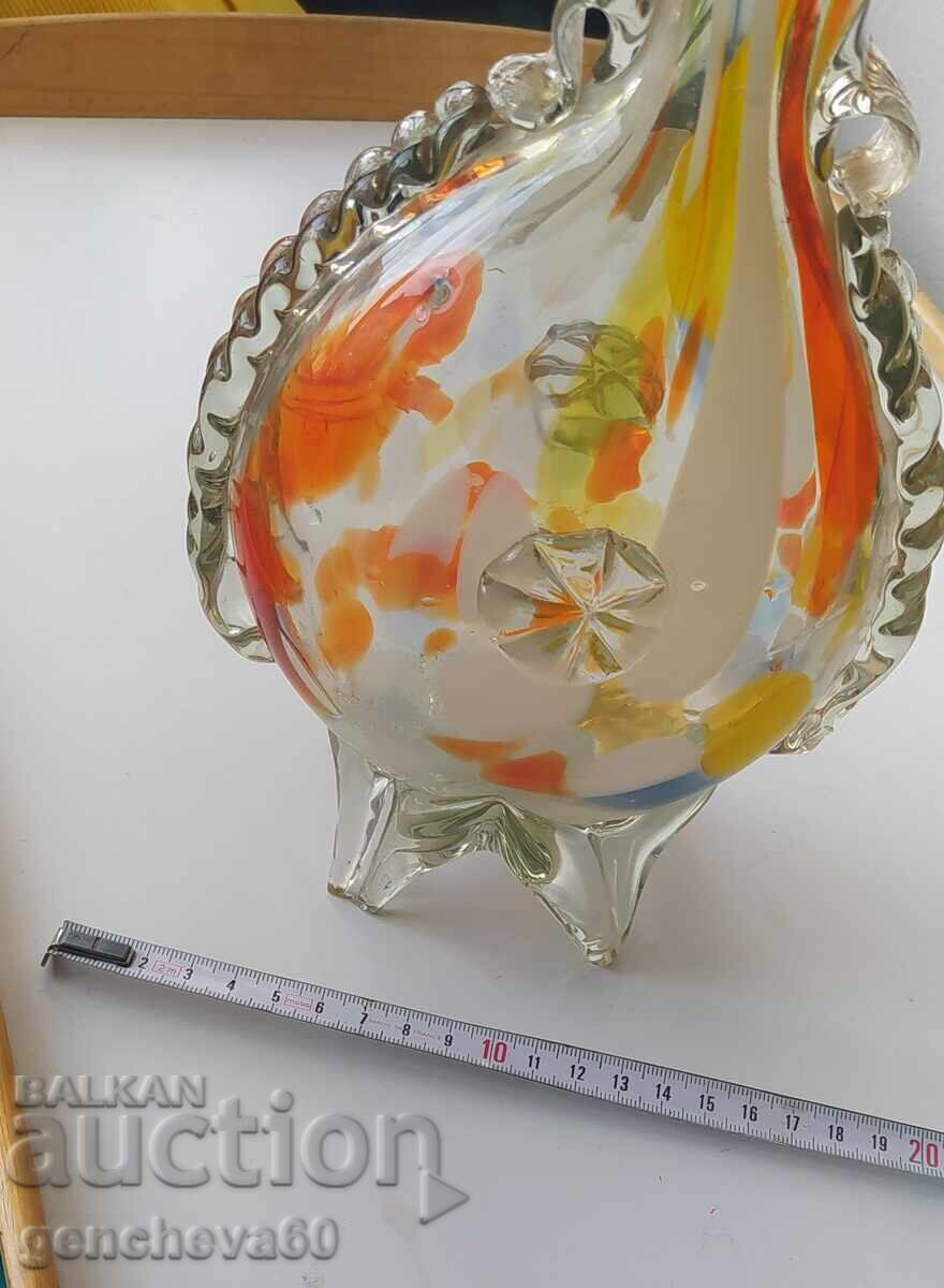 Livrarea Vază mare și frumoasă tip Murano cu flori