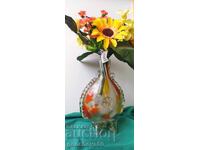 Όμορφη μεγάλη βάζα τύπου Murano/ανθοδέσμη λουλουδιών