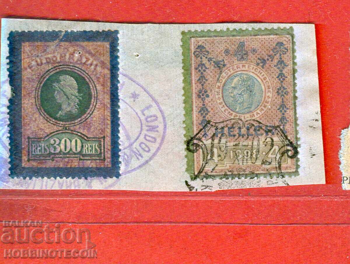 AUSTRIA 4 1898 BRAZIL 300 - REVENUE STAMPS - REVENUE STAMP