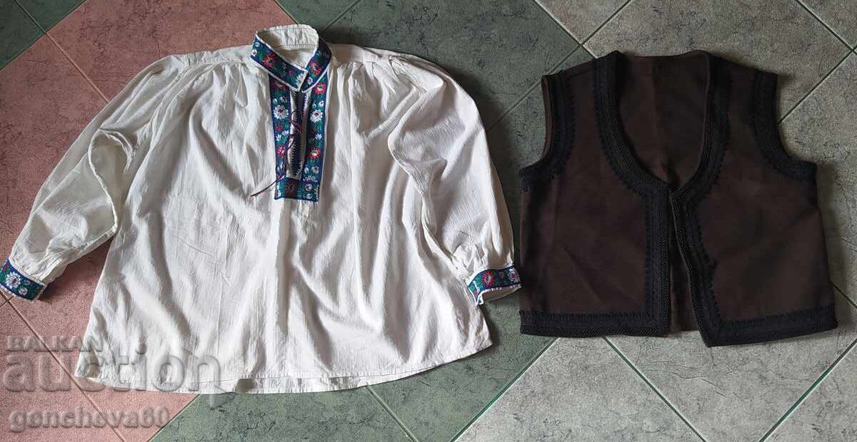 Children's/Teen's shirt and vest with braid, folk costume - 6 Children's/Teen's shirt and vest with braid, folk costume - 6