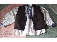 Cămașă și vestă pentru copii și tineri cu găitane, costum popular