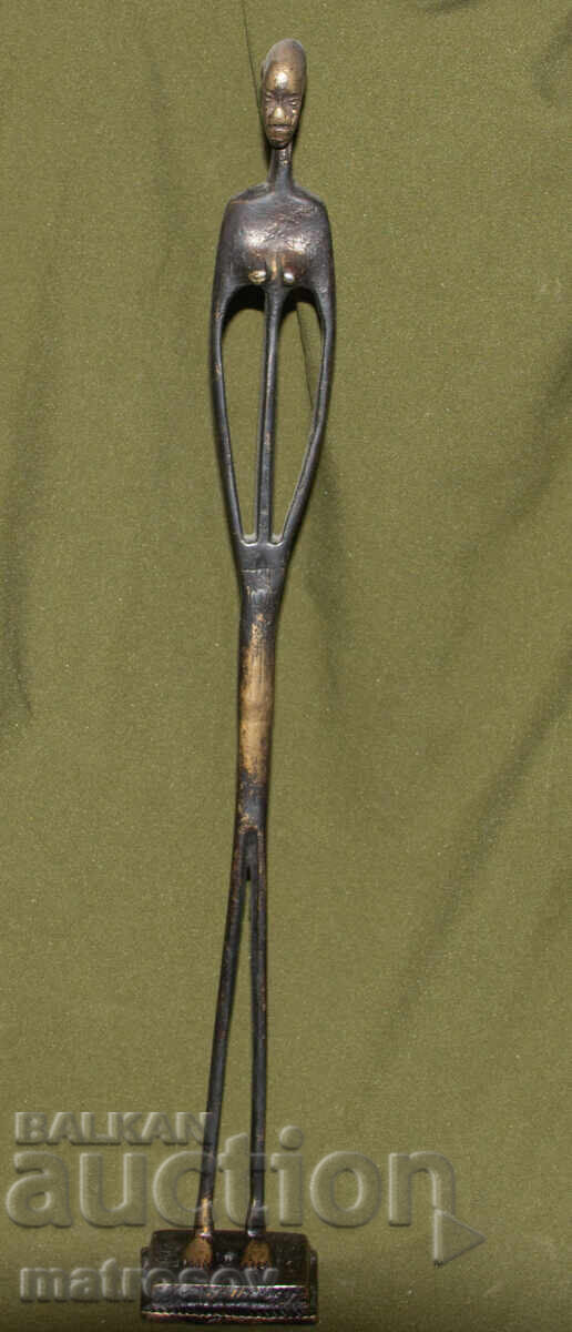Bronze figure African motifs statue