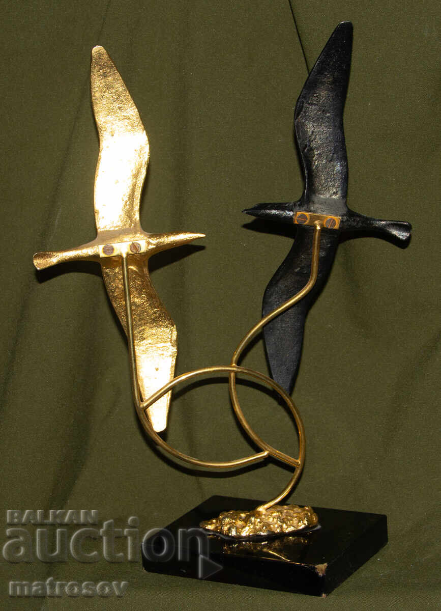 Brass decorative statue sculpture birds - 7