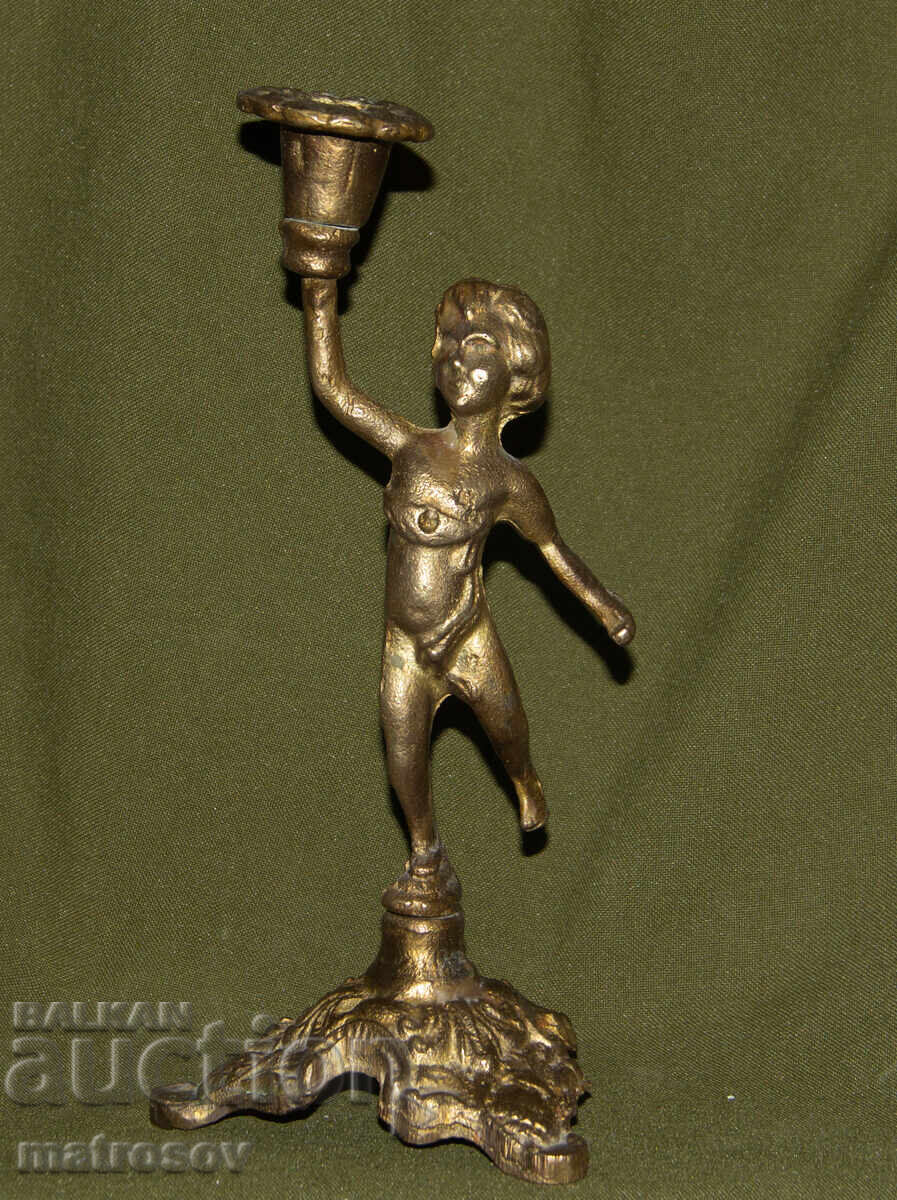 Brass sculpture statue candlestick with price 160.00 BGN | € 81.81 Brass sculpture statue candlestick with price 160.00 BGN | € 81.81