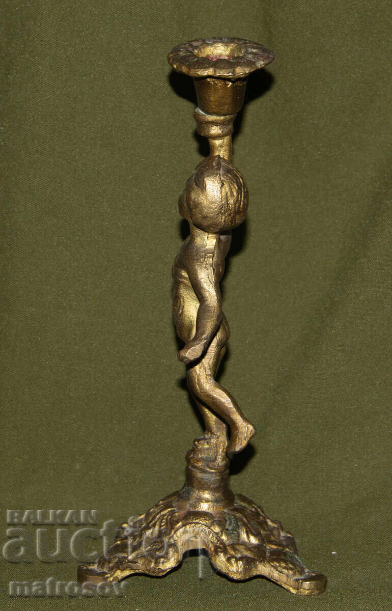 Brass sculpture statue candlestick - 5 Brass sculpture statue candlestick - 5
