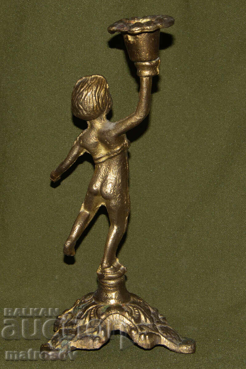 Brass sculpture statue candlestick - 6 Brass sculpture statue candlestick - 6