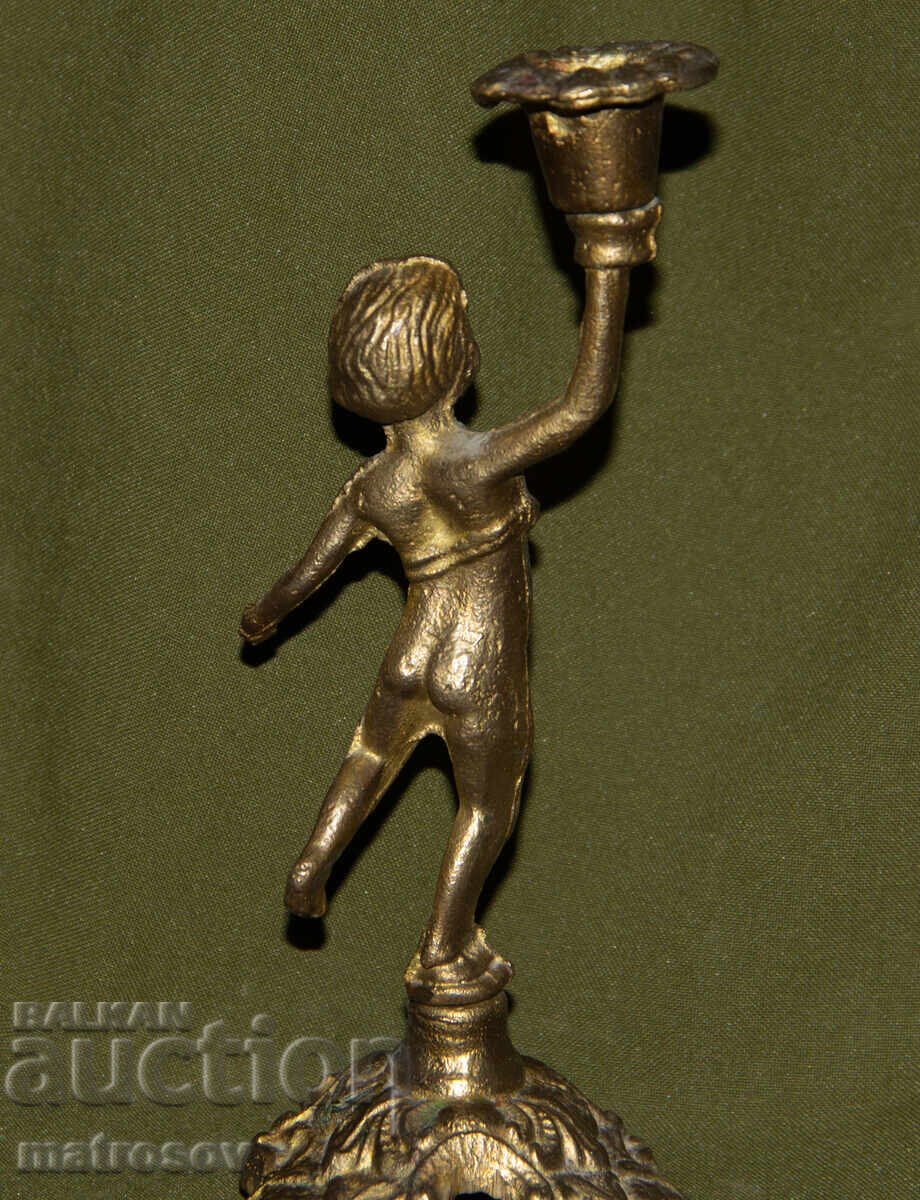Brass sculpture statue candlestick - 7 Brass sculpture statue candlestick - 7