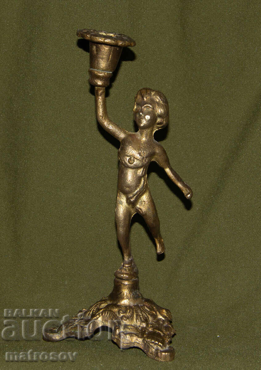 Brass sculpture statue candlestick Brass sculpture statue candlestick