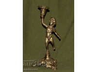 Месингова скулптура статуя свещник